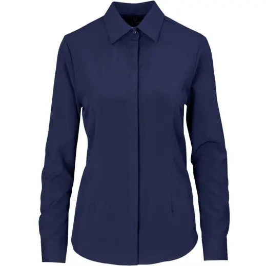 Ladies Long Sleeve Alex Varga Sorrento Shirt Navy